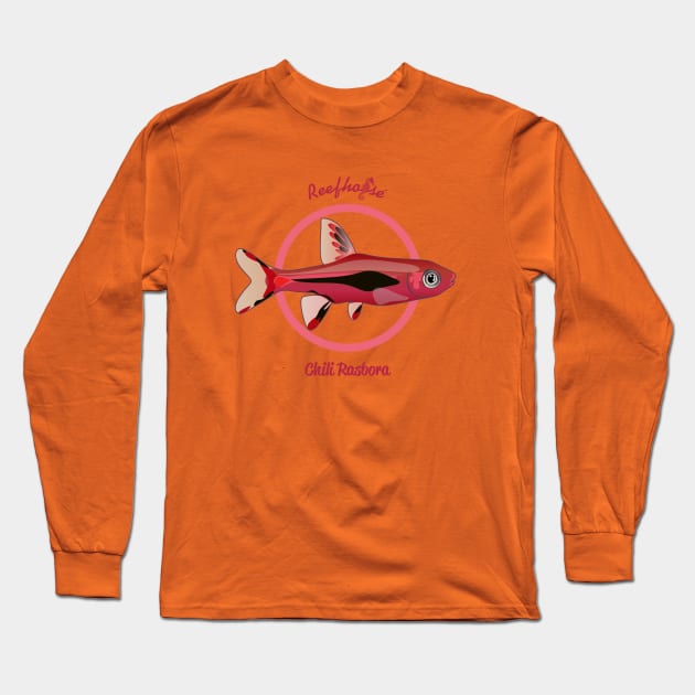 Chili Rasbora Long Sleeve T-Shirt by Reefhorse